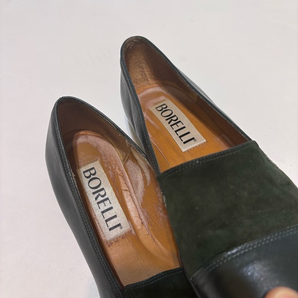 Borelli Women's Green Leather Shoes - Picture 5 of 7